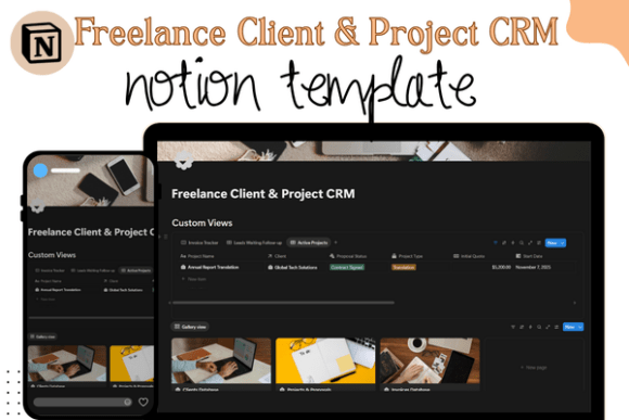 Download Freelance Client &amp; Project CRM Notion - Project Collection