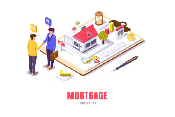 Download Mortgage in Isometric Vector - Mortgage Collection
