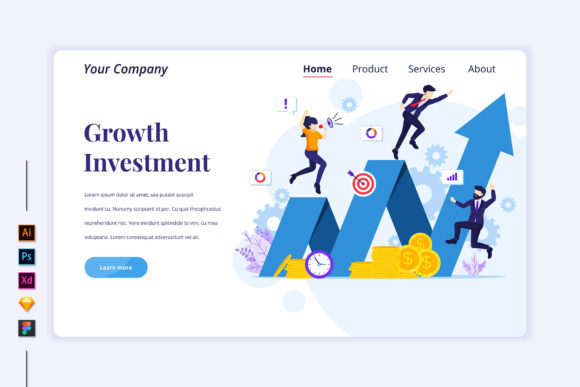 Download Business Investment Flat Illustration - Invest Collection