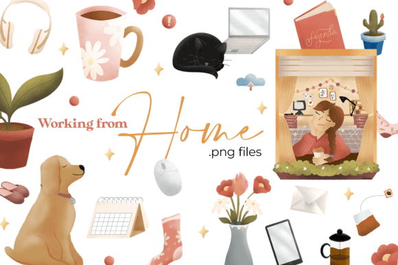 Download Working from Home Clipart - Work Collection