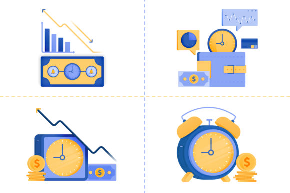 Download Logo Symbol Designs of Investment Time - Invest Collection