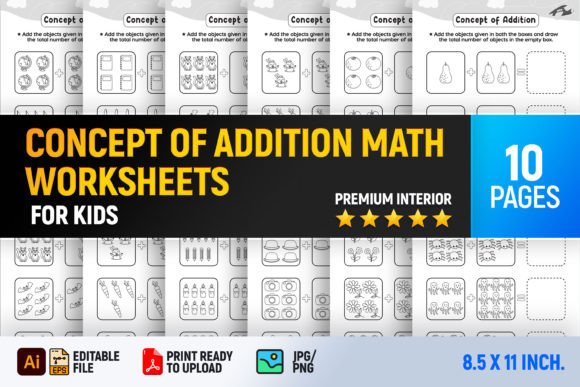 Download Concept of Addition Worksheets, Vol- 1 - Work Collection