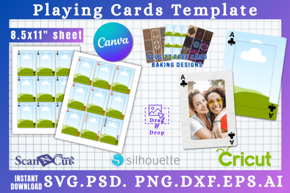Download Pocker Playing Card Deck SVG Templates 1 - Templates Collection