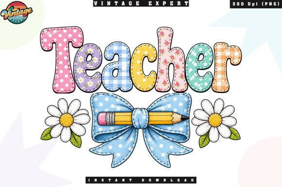 Download Retro Classroom Teacher Patchwork PNG - Work Collection