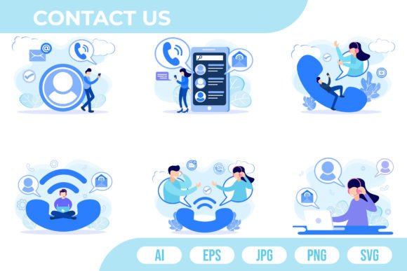 Download Contact Us Illustration - Contact Collection