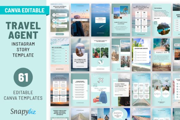 Download Travel Agent IG Canva Story Templates - Templates Collection